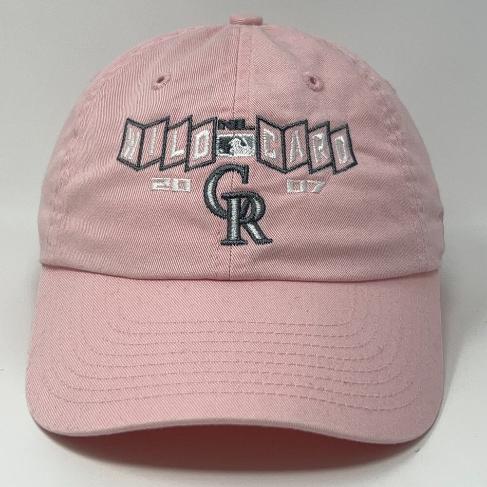 Vintage Y2Ks Colorado Rockies Wild Card Womens Dad Hat Baseball Cap New Era Pink